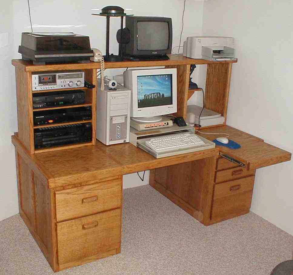 Desk with Equipment
